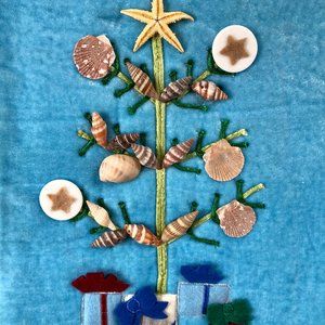 Dillards Trimmings Beach Sea Shells Gifts 3D Christmas Wall Hanging New NWT